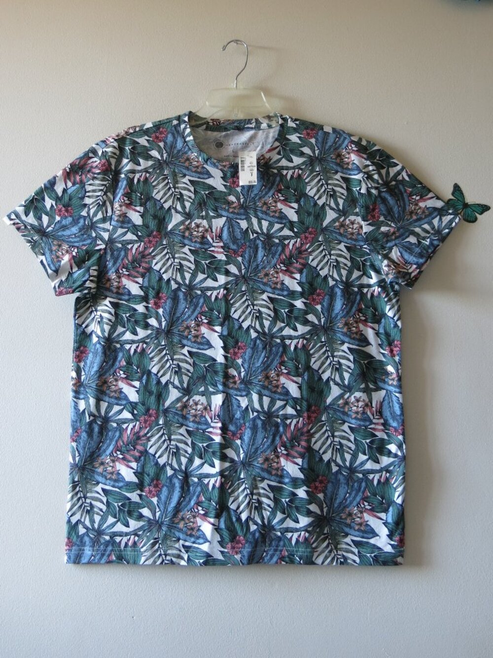 Aeropostale Men's Tropical Botanical Cotton Blend T-Shirt Size L